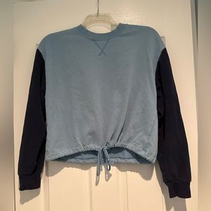 Pacsun L.A. Hearts Blue Colorblock Crewneck Sweatshirts